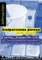 Cleaning Stolpersteine in St. Georg